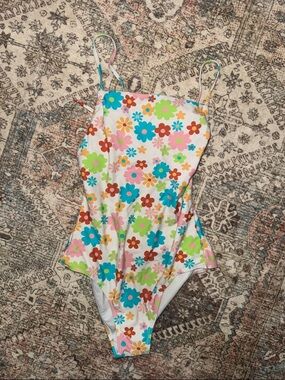 Women’s Floral One-Piece Swimsuit - Multicolor